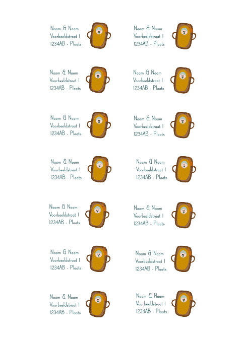 Adressticker ronde hoeken | 65 x 34 mm